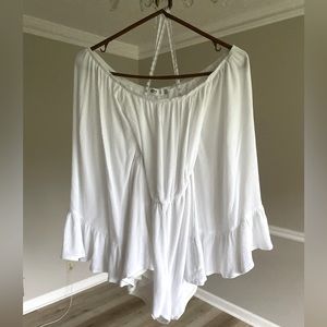 Missguided White Flowy Romper - US 8 Tall